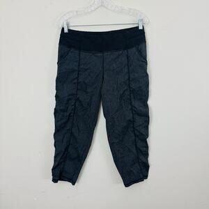 Lucy Activewear Gray Ruched Side Cropped Pants Women’s Size M